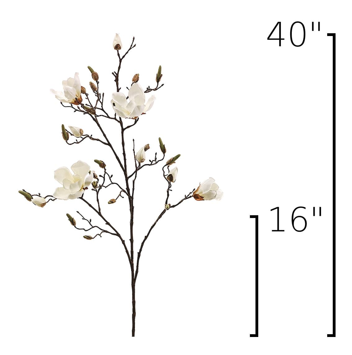 40" Faux Magnolia Branch