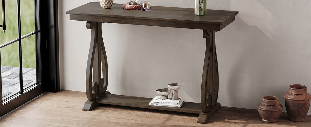 48" Rustic Farmhouse Console Table (Walnut)
