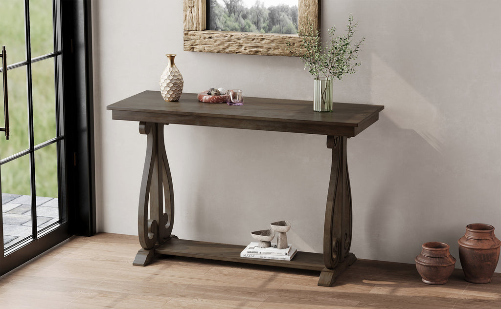 48" Rustic Farmhouse Console Table (Walnut)