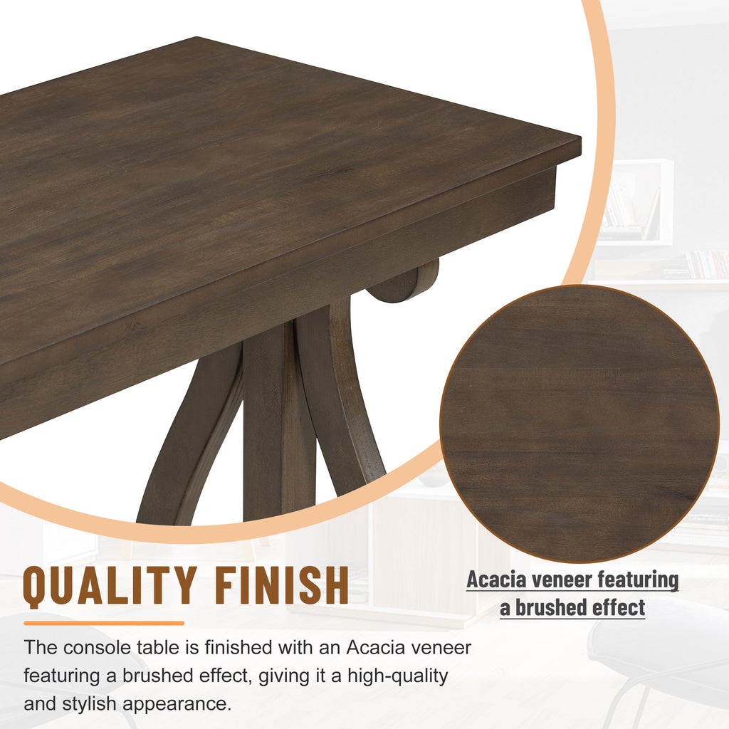 48" Rustic Farmhouse Console Table (Walnut)