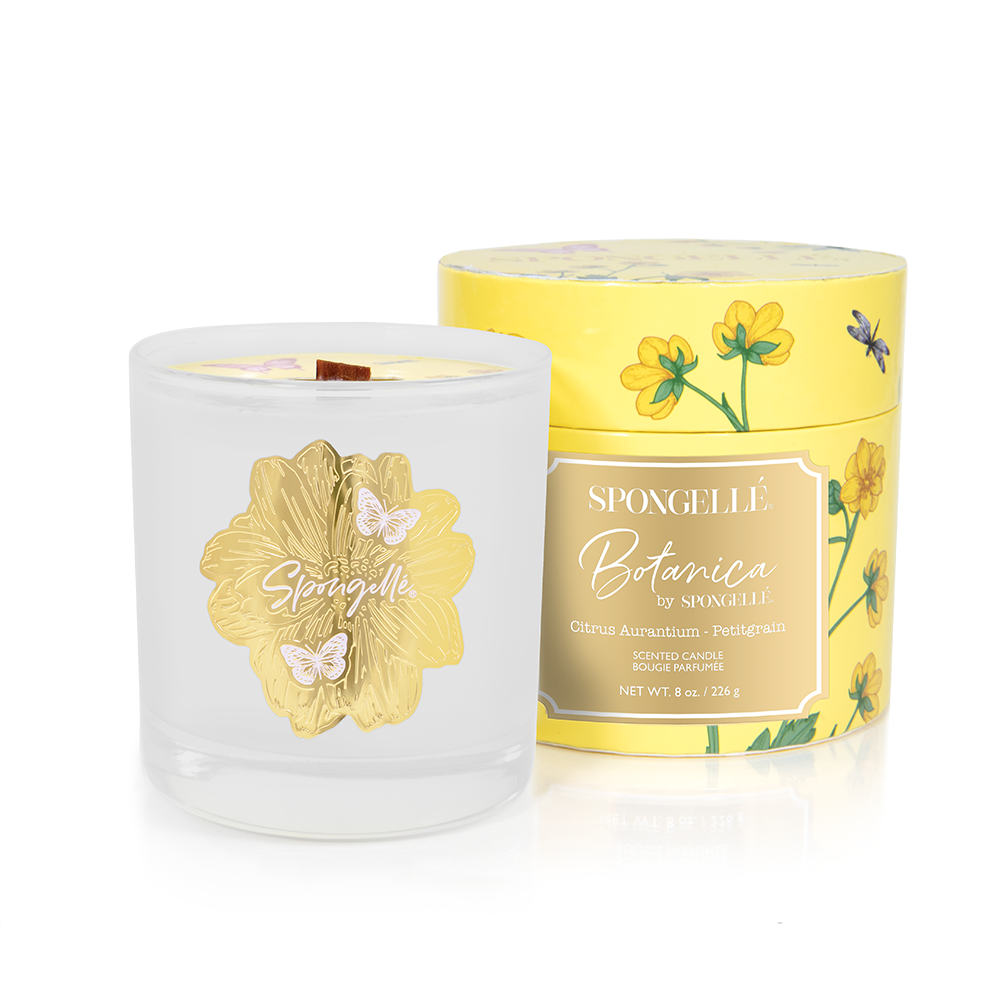 Spongelle Petitgrain Botanica candle with gift box