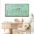 Rustic farmhouse personalized canvas sign