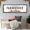 Farmhouse Christmas personalized canvas sign