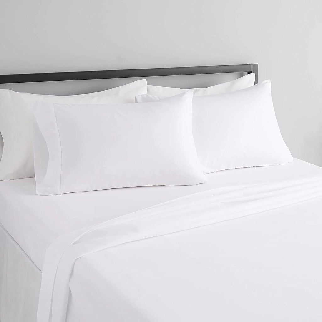 White Egyptian cotton queen sheet set