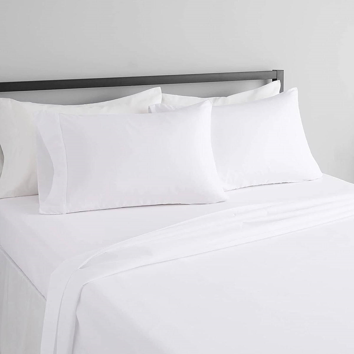 White Egyptian cotton queen sheet set