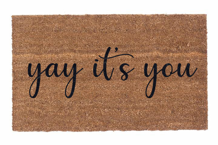 Yay It's You natural coir doormat