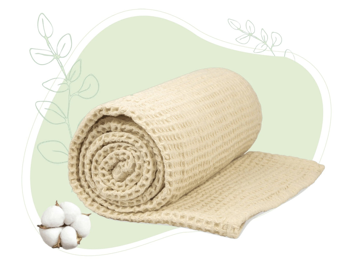 Cotton Waffle Weave Throw