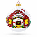 Hand-painted housewarming glass ball Christmas ornament