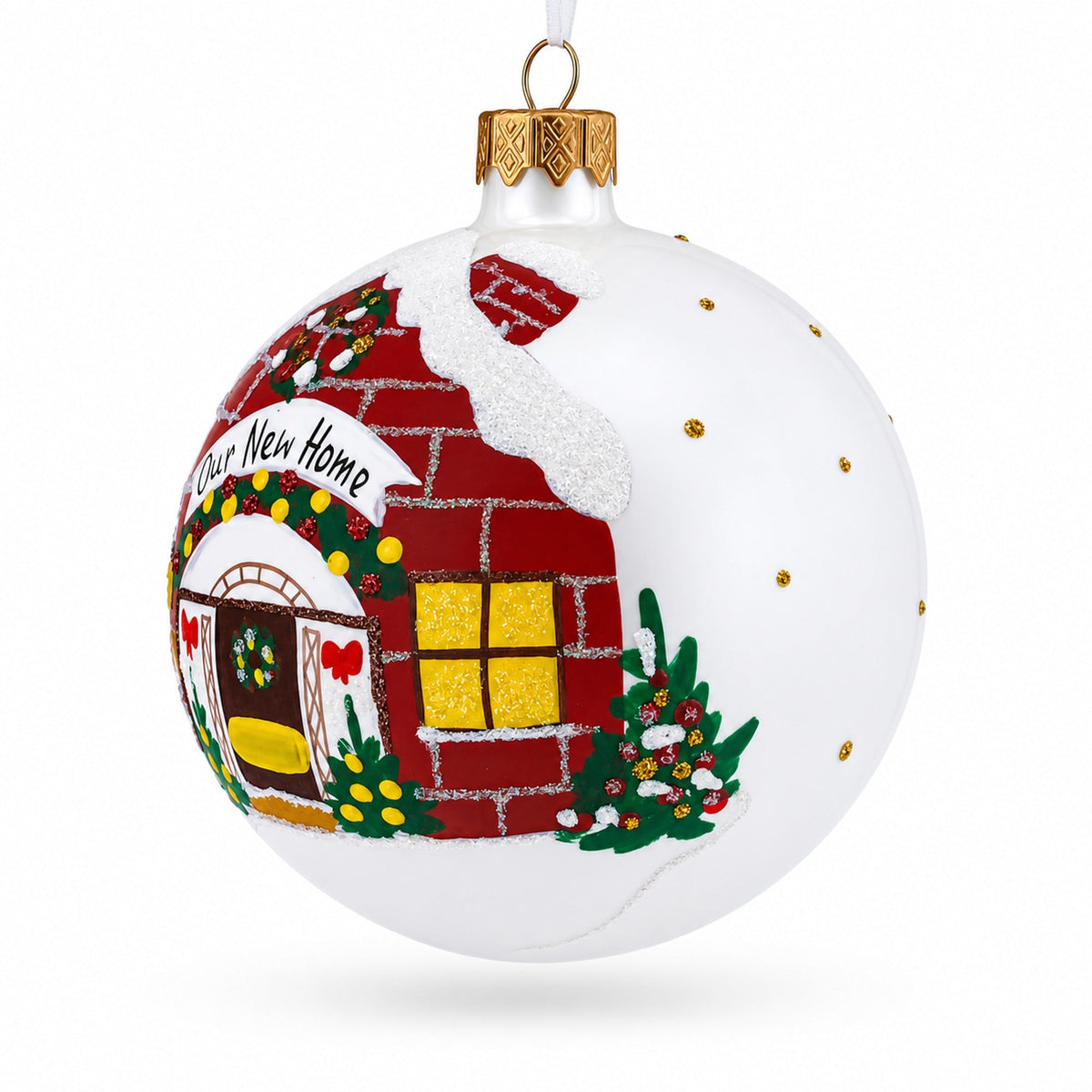 Hand-Painted Housewarming Glass Ornament
